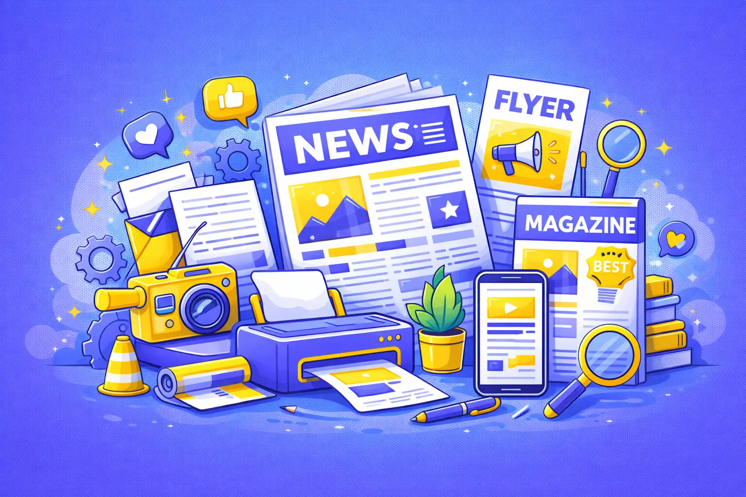 Print media service illustration