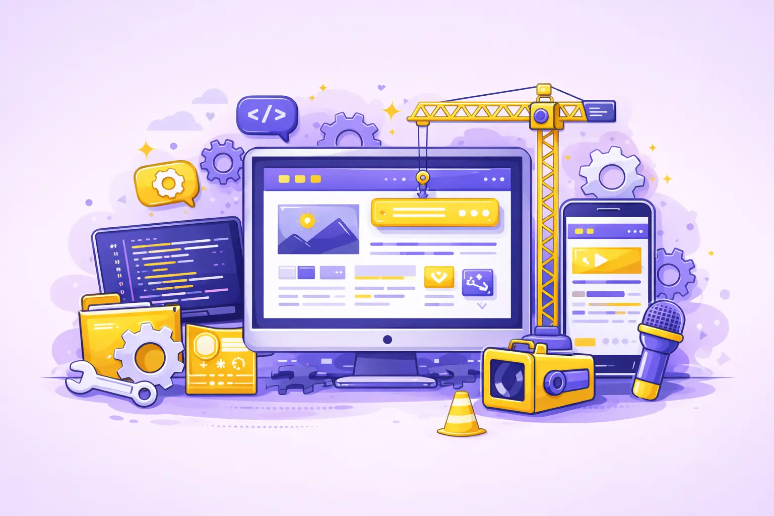 Website development service illustration